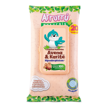 Toallas húmedas Arrurrú Avena 20 Und — Belleza Express