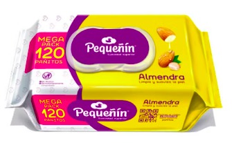 Toallas húmedas Pequeñín almendra 120 unidades — Familia