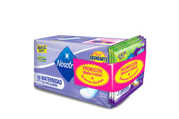 Toallas Nosotras Maternidad tela 10 unidades + 3 Buenas Noches — Familia