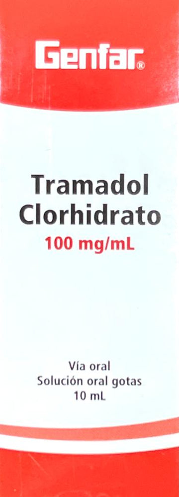 Tramadol 100 mg gotas solución oral Genfar — frasco 10 ml
