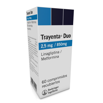 Trayenta Duo linagliptina metformina 2.5/850 mg 60 tabletas — Boehringer Ingelheim
