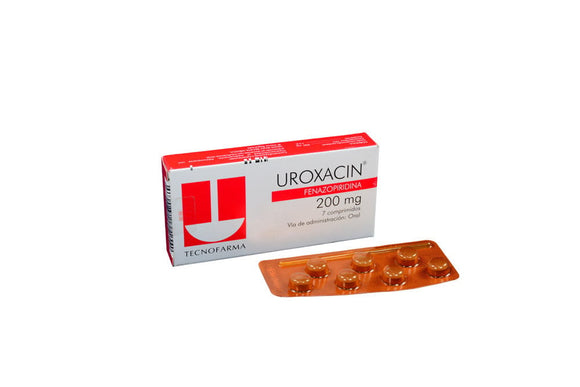Uroxacin fenazopiridina 200mg 7 comprimidos recubiertos — Tecnofarma