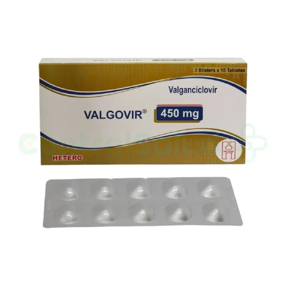 Valgovir Valganciclovir 450 mg 30 Tabletas — Hetero
