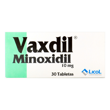 Vaxdil Minoxidil 10 mg 30 Tabletas — Licol