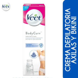 Veet BodyCurv Crema Depilatoria Axilas y Bikini 100 gr — RB Health
