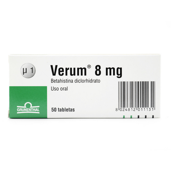 Verum 8mg 50 tabletas — Grünenthal