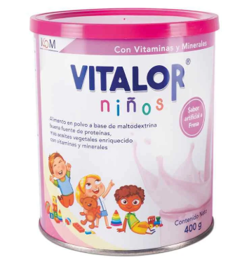 Vitalor Niños Vitaminas Fresa 400 g - Suplemento nutricional en polvo para niños