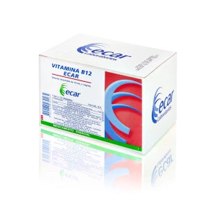 Vitamina B12 cianocobalamina 25 ampollas 1ml — Ecar