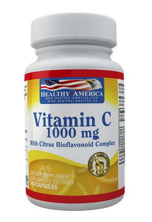 Vitamina C 1000 mg 100 Cápsulas Healthy America