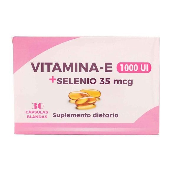 Vitamina E 1000 UI + Selenio 35 mcg 30 Cápsulas Comerlat