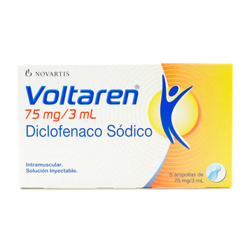 Voltaren Diclofenaco sódico 75mg inyectable 5 ampollas — Novartis