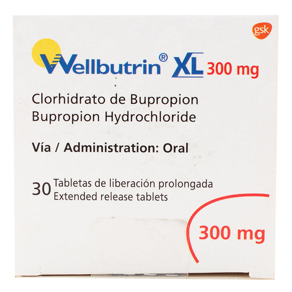 Wellbutrin XL 300 mg 30 tabletas — GlaxoSmithKline