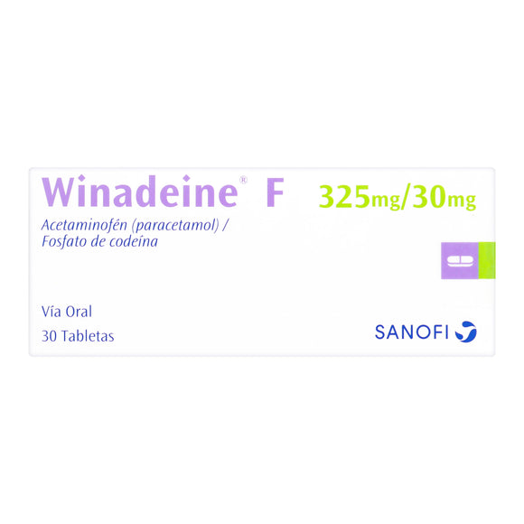 Winadeine F 325mg/30mg 30 tabletas — Eurofarma
