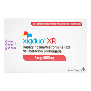 Xigduo XR dapagliflozina + metformina 5mg/1000mg 56 tabletas — AstraZeneca