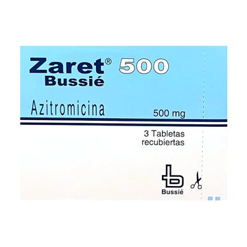 Zaret Azitromicina 500 mg 3 Tabletas — Bussié