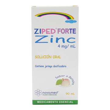 Ziped Forte sulfato de zinc 4mg/mL solución oral 90 ml — Novamed