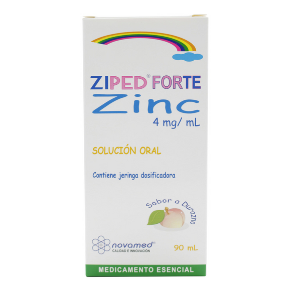 Ziped Forte sulfato de zinc 4mg/mL solución oral 90 ml — Novamed