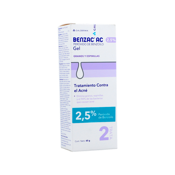 BENZAC AC 2.5% 60 GR - Uno A Droguerias