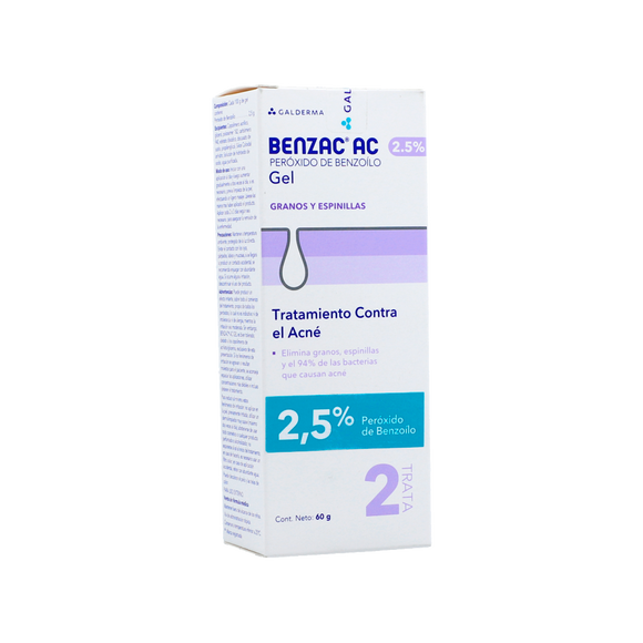 BENZAC AC 2.5% 60 GR - Uno A Droguerias