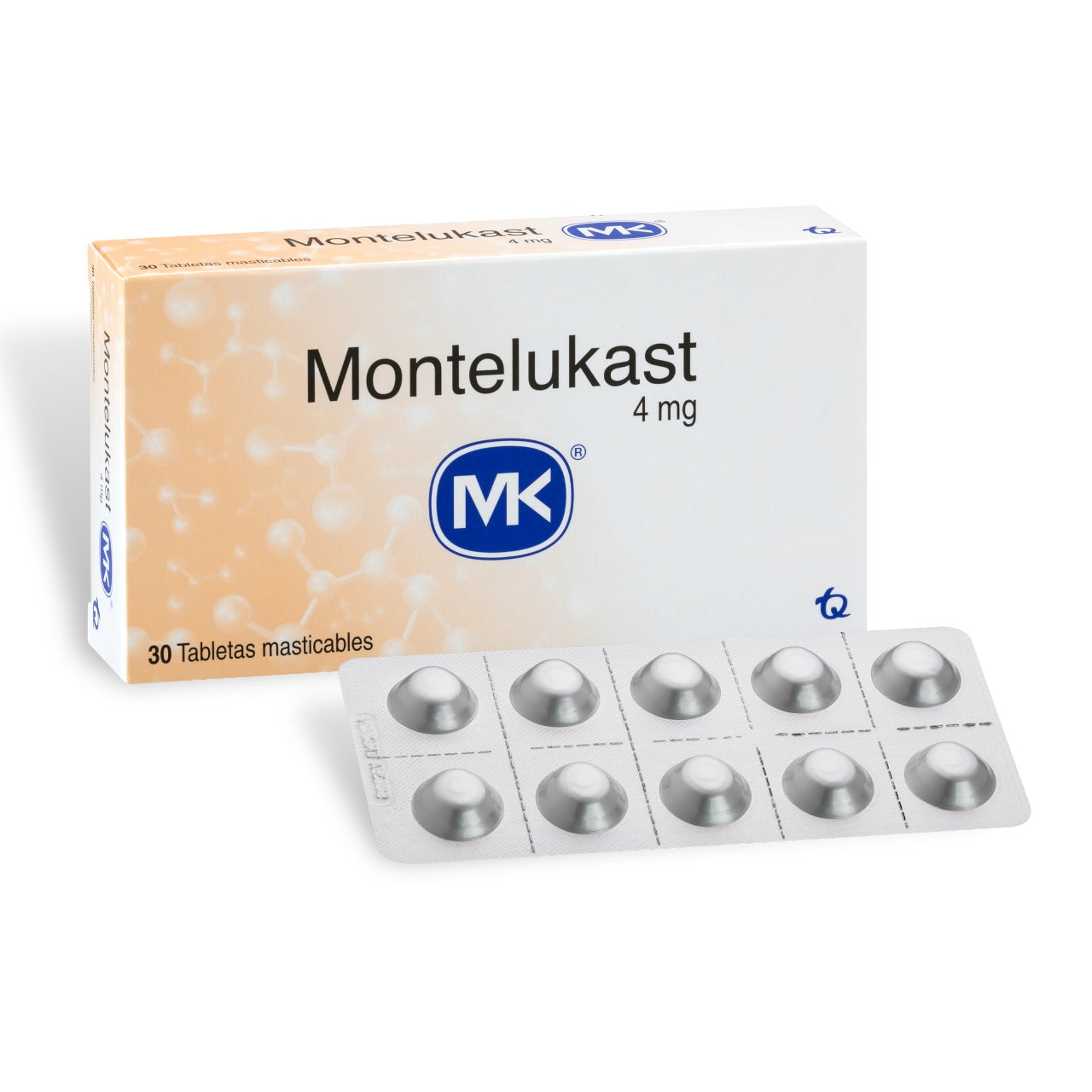 MONTELUKAST 4 MG 30 TABLETAS MK