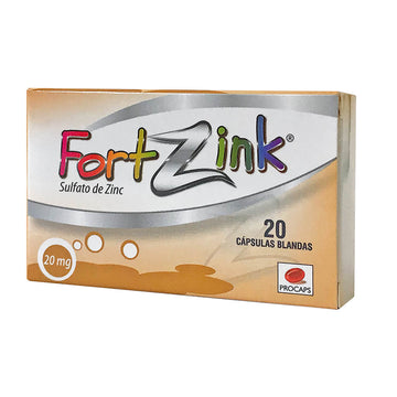 Fortzink Zinc 20 mg 20 Cápsulas — Procaps