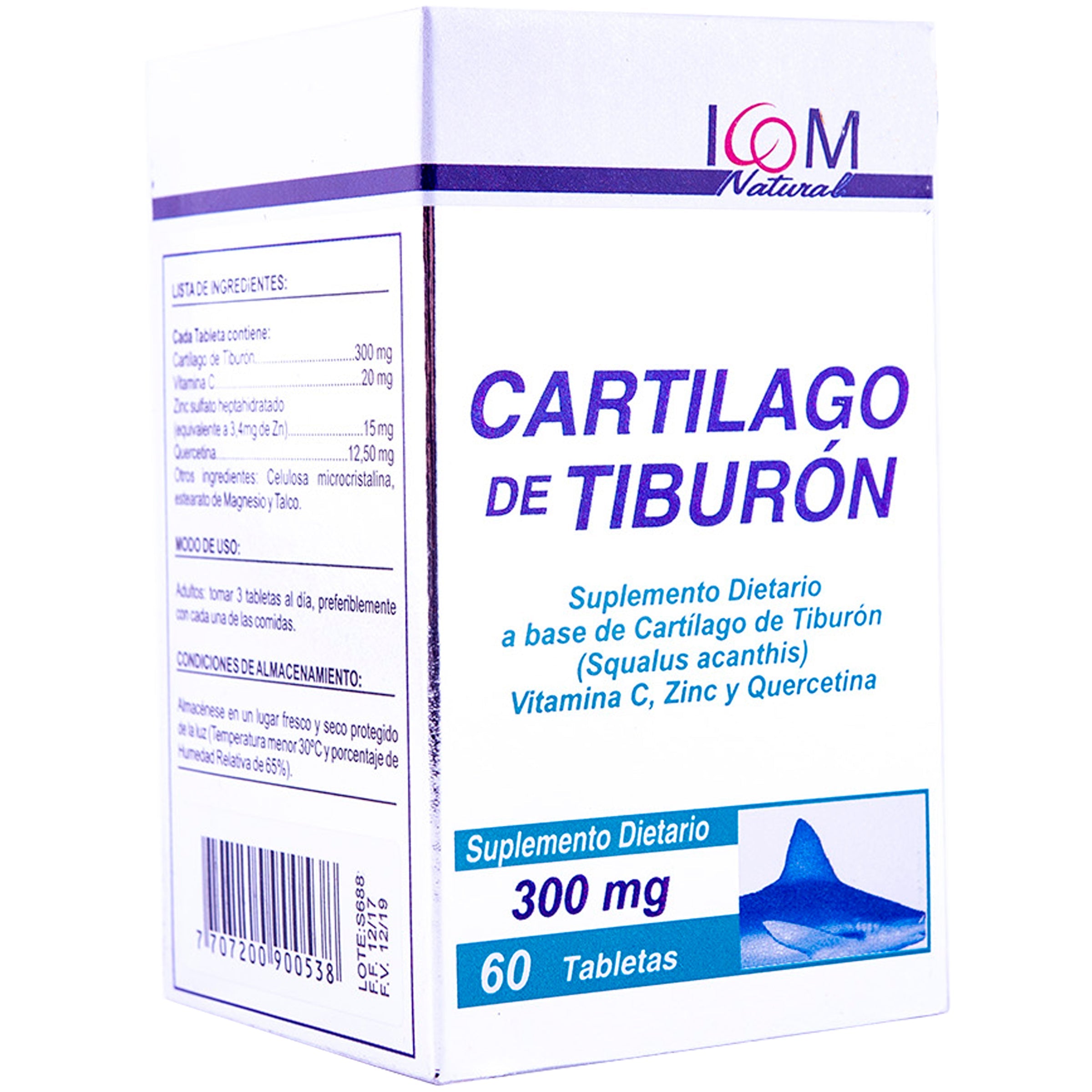 CARTILAGO DE TIBURON ICOM 60 TABLETAS (LR)(AGO)