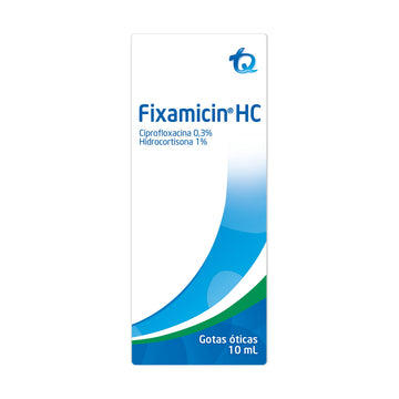 Fixamicin HC ciprofloxacina hidrocortisona gotas óticas 10 ml — Tecnoquímicas