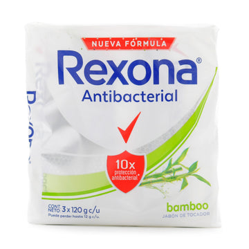 3 Jabones Rexona Antibacterial Bamboo Fresh 120 gr — Unilever