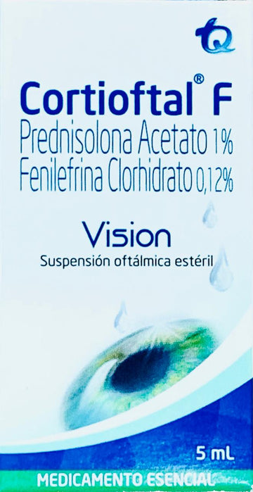 Cortioftal F prednisolona y fenilefrina gotas oftálmicas 5 ml — Tecnoquímicas