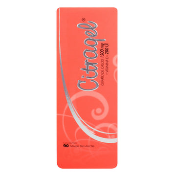 Citragel citrato de calcio 1500 mg vitamina D3 200 UI 90 tabletas recubiertas — Procaps