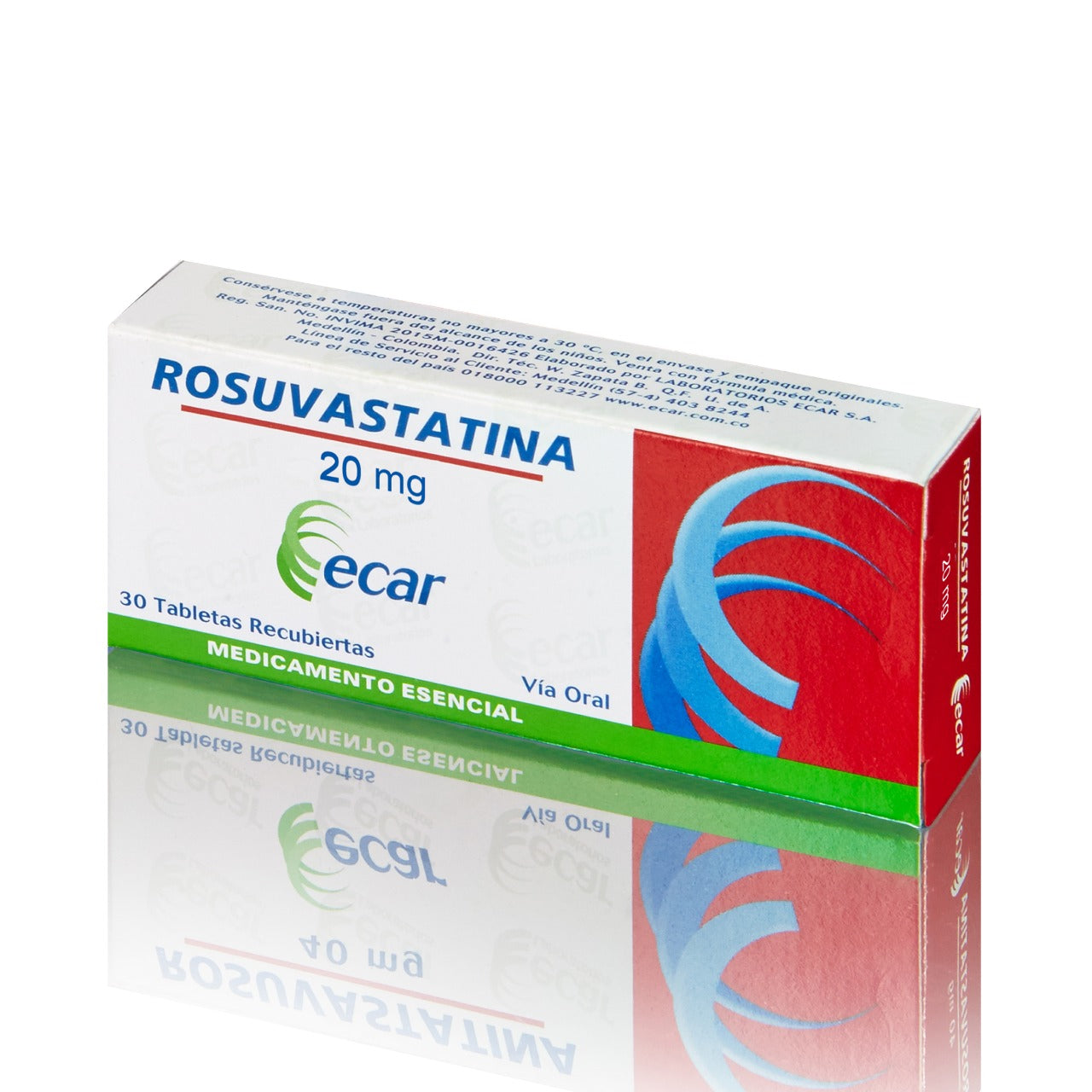 ROSUVASTATINA 20 MG 30 TABLETAS ECAR