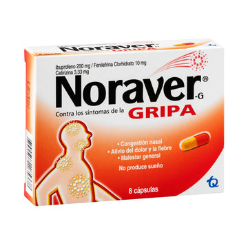 Noraver G Antigripal Ibuprofeno Fenilefrina Cetirizina 8 cápsulas — Tecnoquímicas