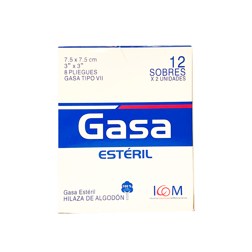 F GASA ICOM ESTERIL 3X3 YD 12 SBS 2 UDS POR 1 UNIDAD