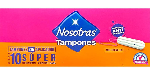 Tampon Nosotras Digital Super 10 Unidades Uno A Droguerias 0128