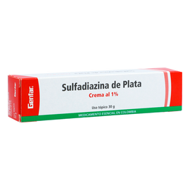 Sulfadiazina de plata 1% crema 30 g — Genfar