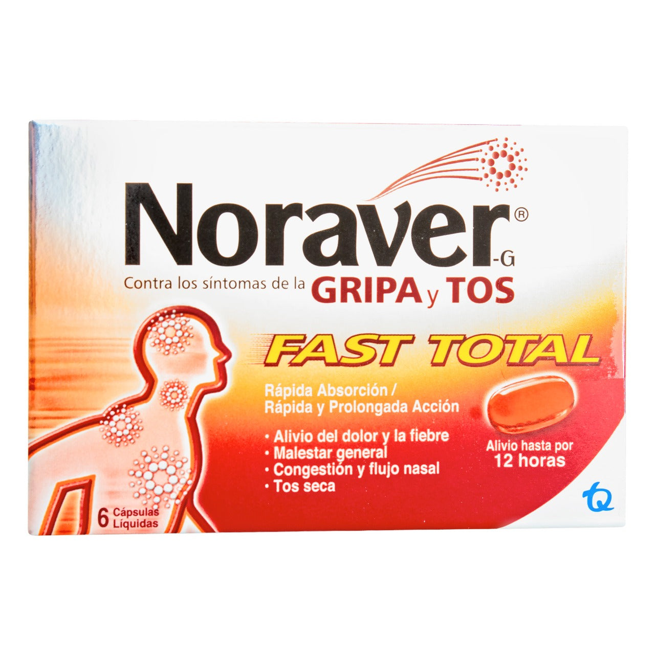 NORAVER GRIPA FAST TOTAL 6 CAPSULAS