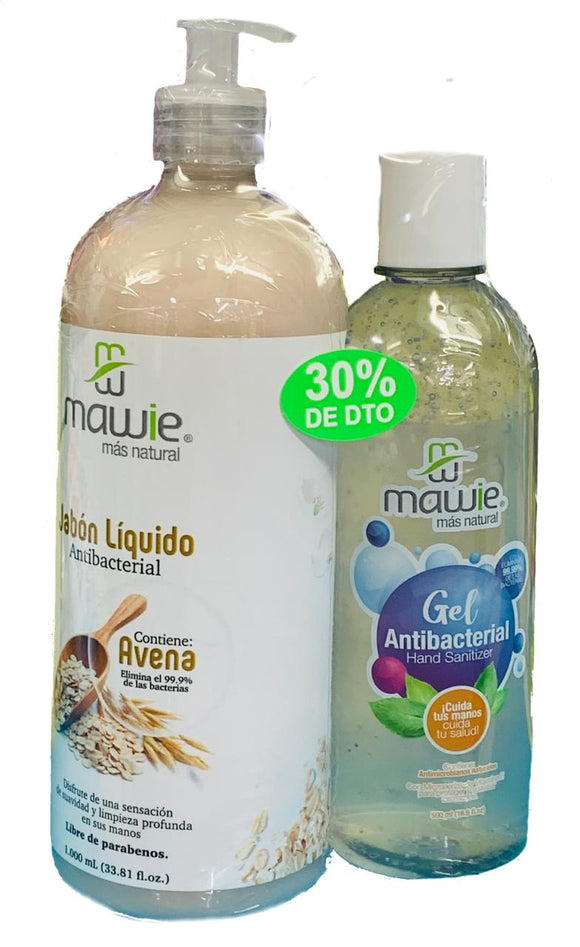Gel antibacterial 500 ml y jabón líquido antibacterial 1000 ml — Samara Cosmetics