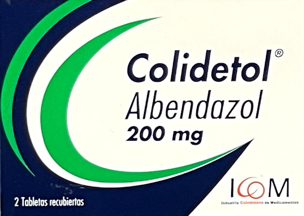 COLIDETOL 200 MG (ALBENDAZOL) 2 TABLETAS IC