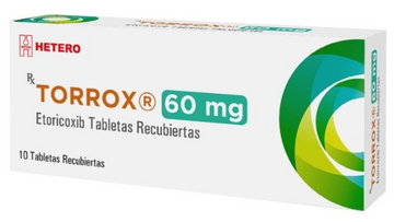 Torrox Etoricoxib 60 mg 10 Tabletas antiinflamatorio