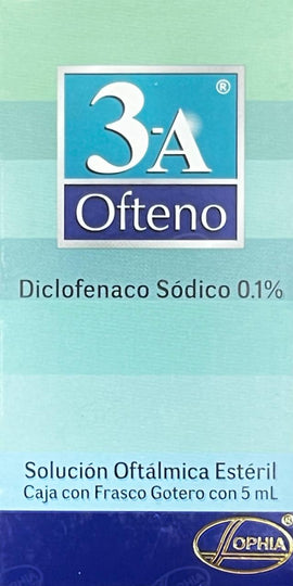 3-A OFTENO (DICLOFENACO) 5 ML - Uno A Droguerias
