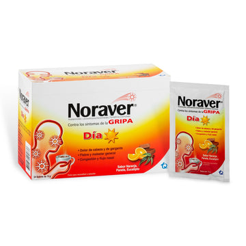 Noraver Gripa Bebida Día acetaminofén fenilefrina levocetirizina 24 sobres — Tecnoquímicas