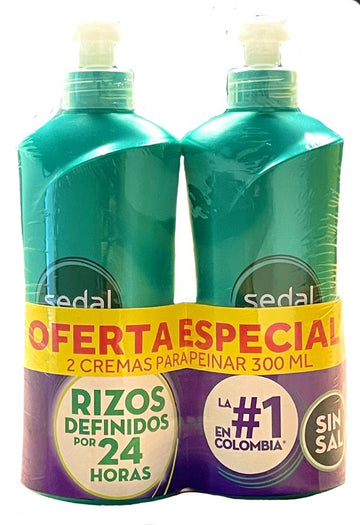 2 CREMA PEINAR SEDAL RIZOS DEFINIDOS 300 GR