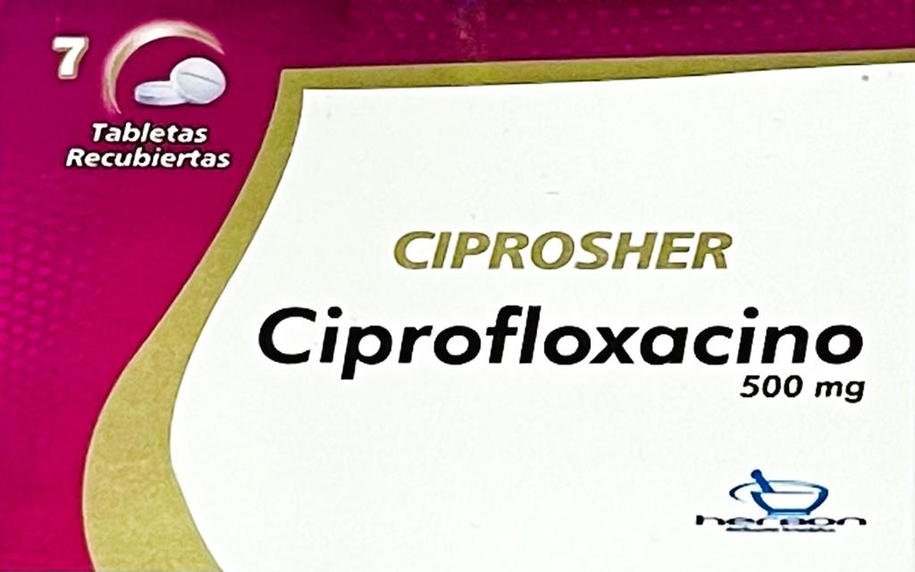 CIPROSHER 500 MG (CIPROFLOXACINO) 7 TABLETAS - (LR) (AGO)