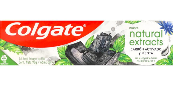 GEL DENTAL COLGATE NATURAL EXTRACTS CARBON PURIFICANTE 90 GR - Uno A Droguerias