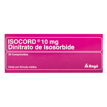 Isocord mononitrato de isosorbide 10mg 30 tabletas — Bagó