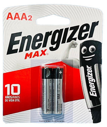 PILA ENERGIZER MAX ALKALINA AAA 2 UNIDADES - Uno A Droguerias