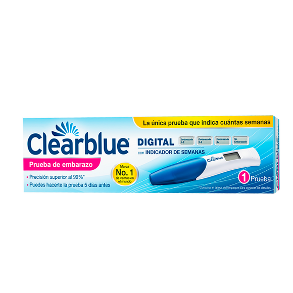 PRUEBA DE EMBARAZO CLEAR BLUE DIG SEMANAS - Uno A Droguerias