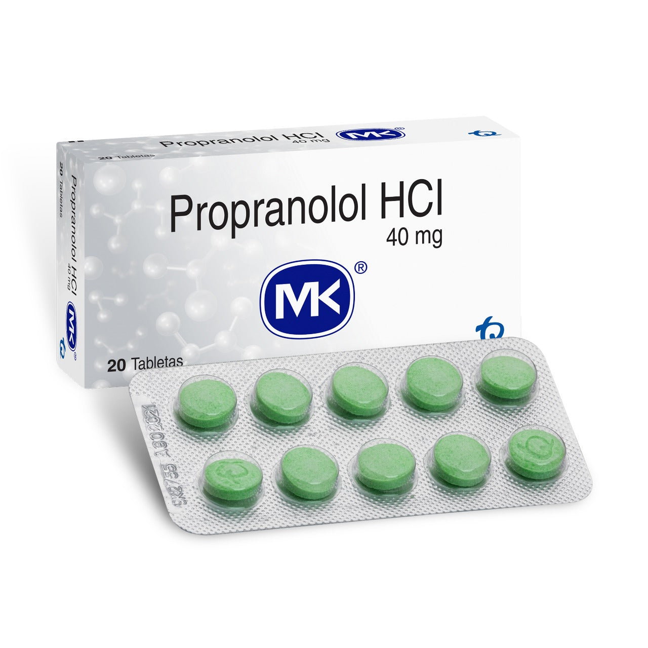 PROPRANOLOL HCL 40 MG 30 TABLETAS MK