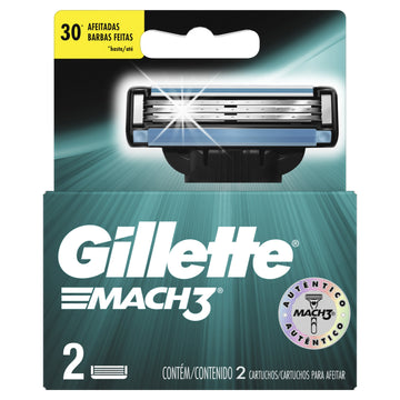 REPUESTO MAQUINA AFEITAR GILLETTE MACH 3 2 UNIDADES - Uno A Droguerias