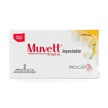 Muvett trimebutina 50mg/5ml 2 ampollas inyectable — Procaps